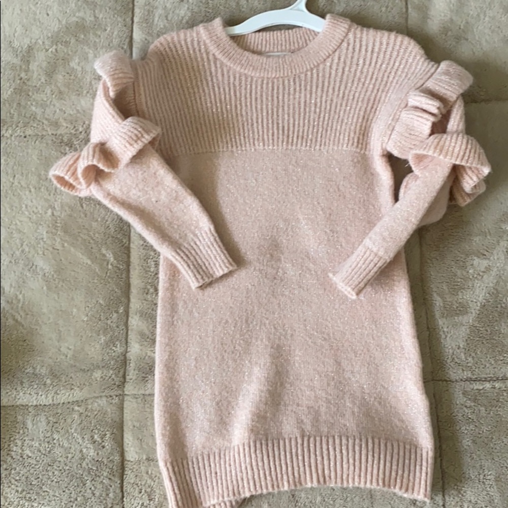 Pink sweater dress